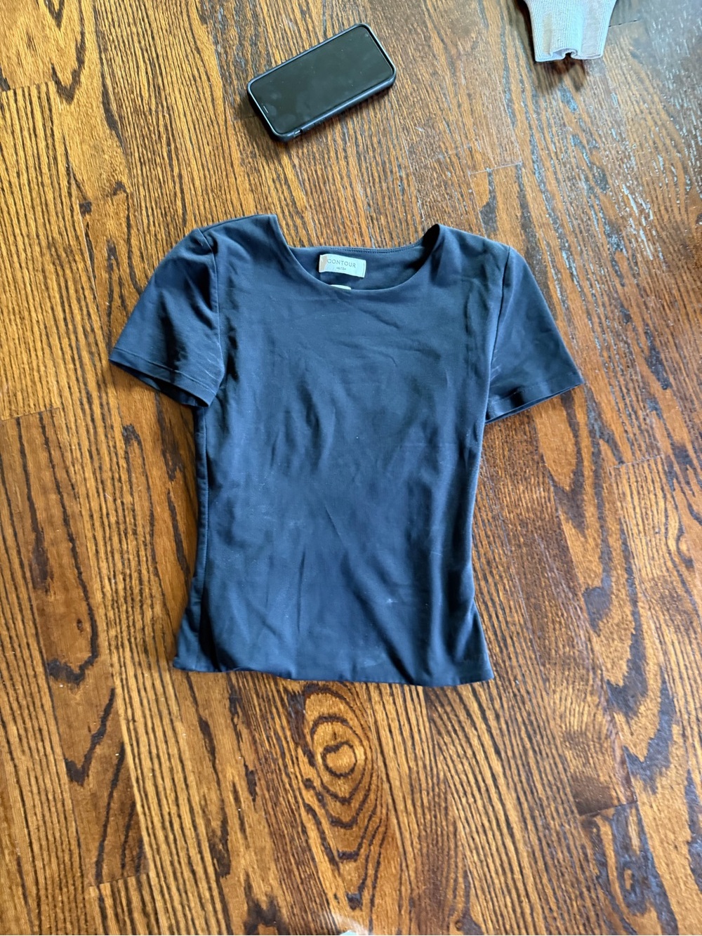 Aritzia Black Short-Sleeve Crewneck Tee